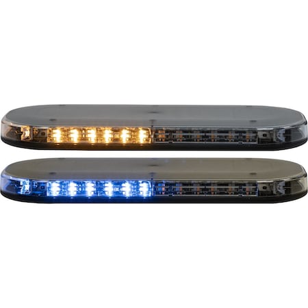 Buyers Products Class 1 Low Profile Oval LED Mini Light Bar - Amber/Blue 8891161
